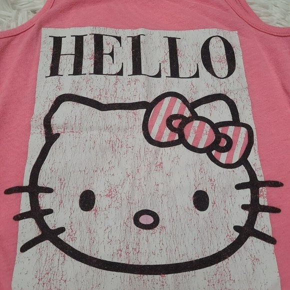 Girl's Hello Kitty Pink Tank Top Size M - Picture 2 of 3
